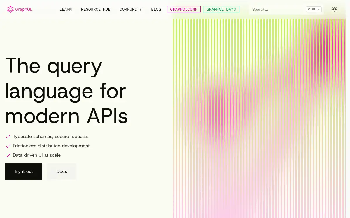 www.graphql.org screenshot