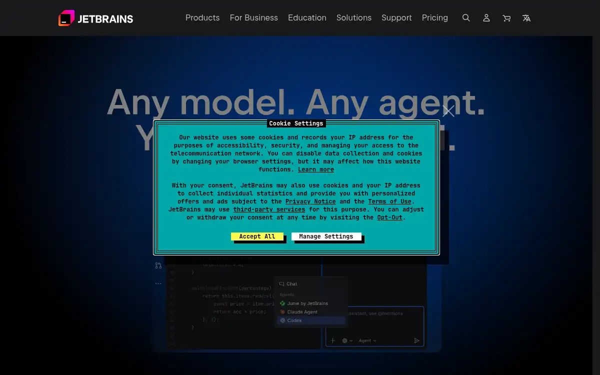Final screenshot of https://www.jetbrains.com