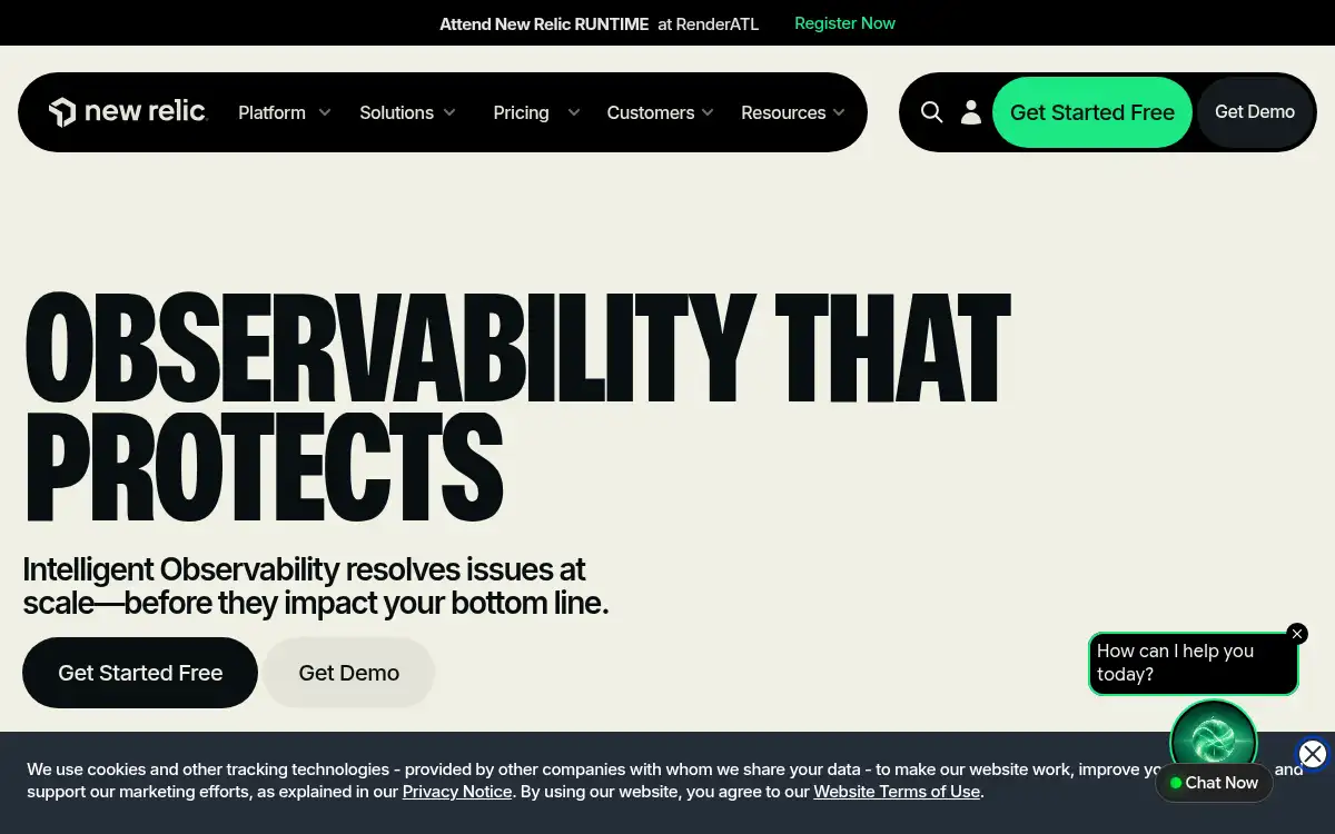 www.newrelic.com screenshot