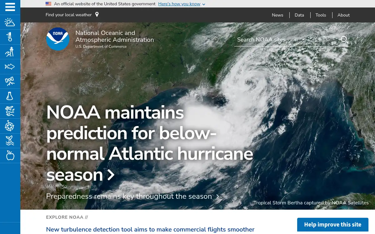 www.noaa.gov screenshot