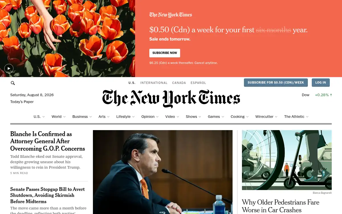 www.nytimes.com screenshot