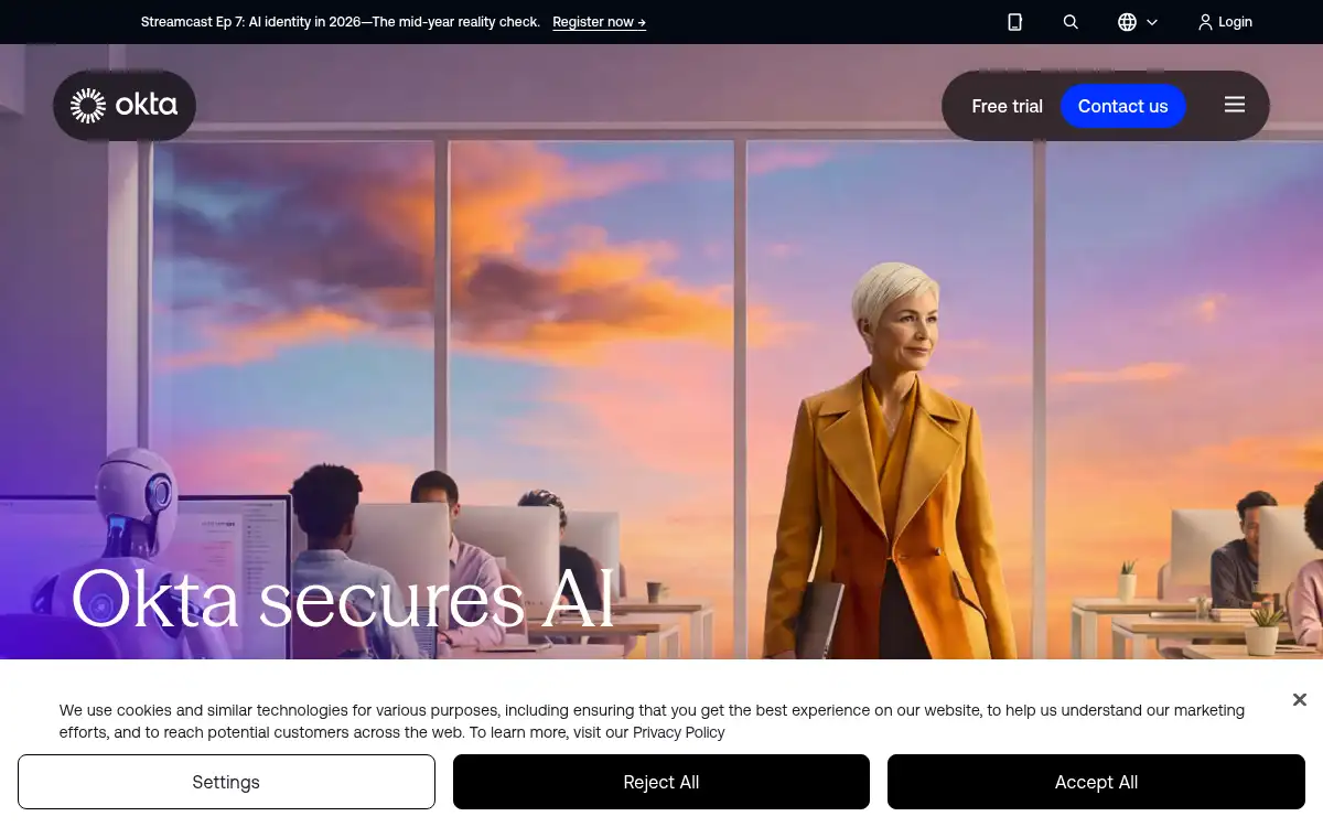 www.okta.com screenshot