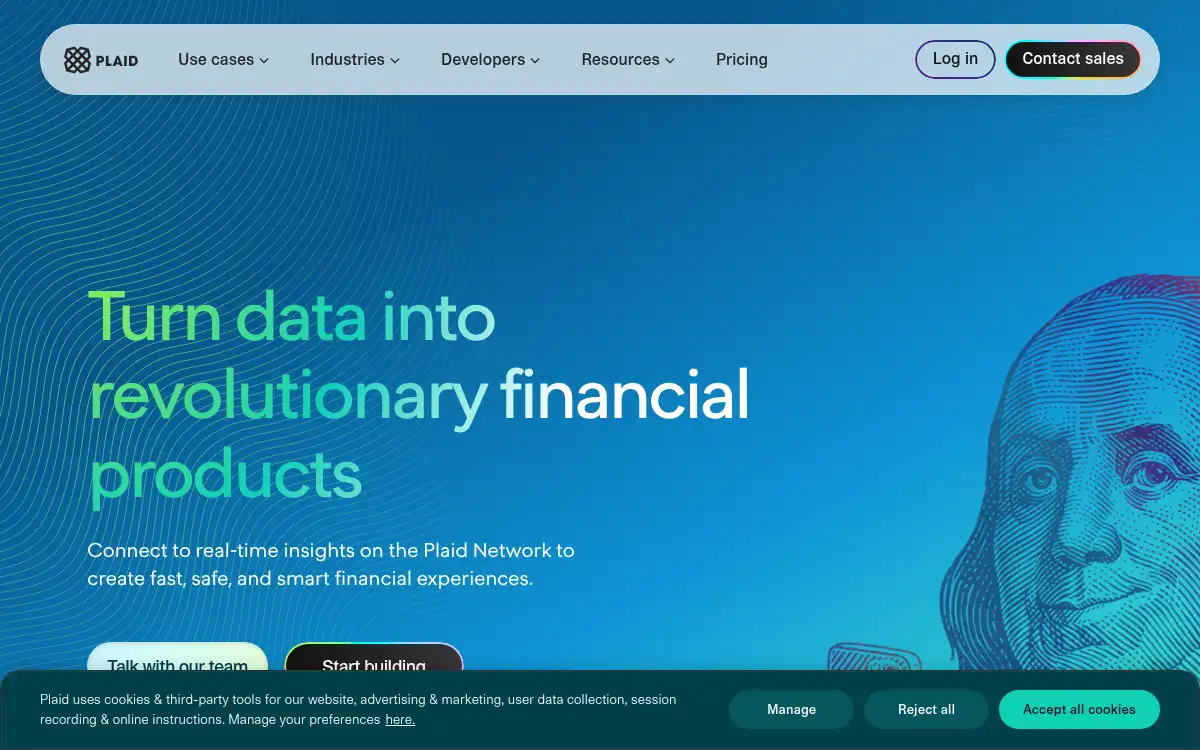 www.plaid.com screenshot