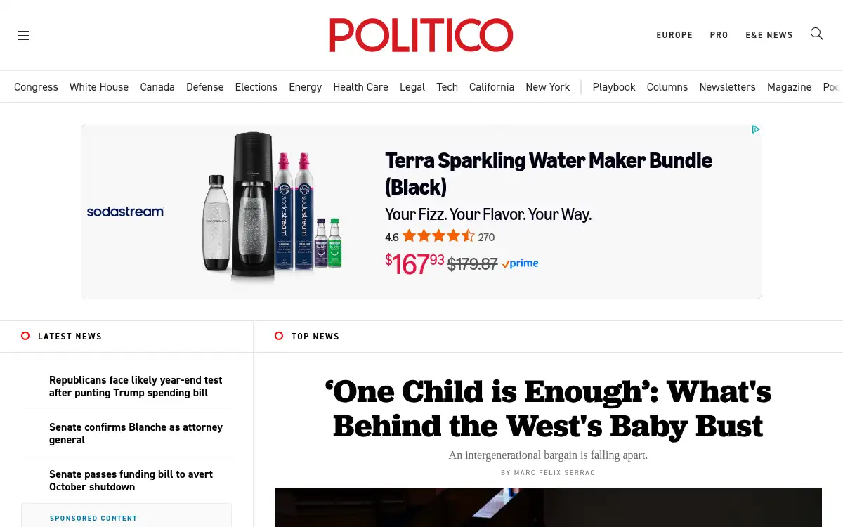 www.politico.com screenshot
