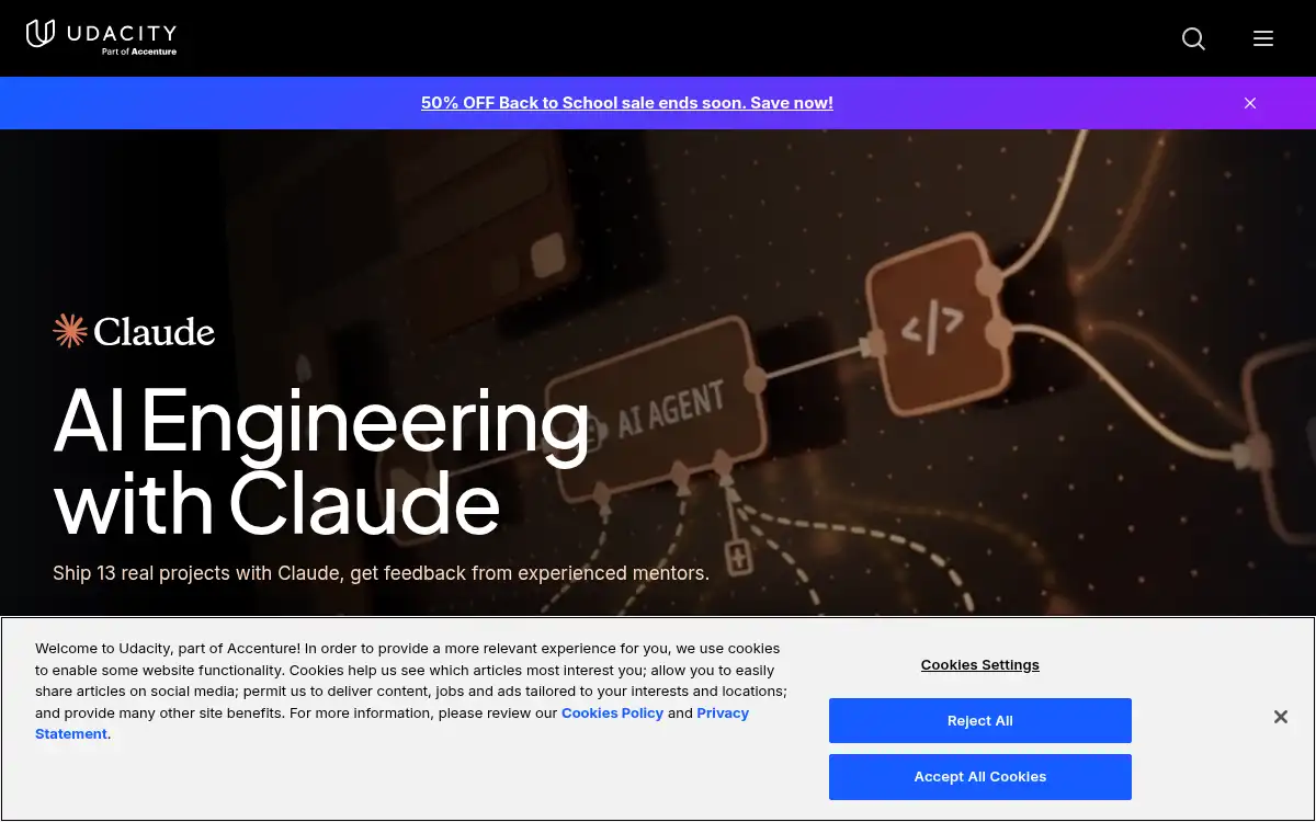 Final screenshot of https://www.udacity.com