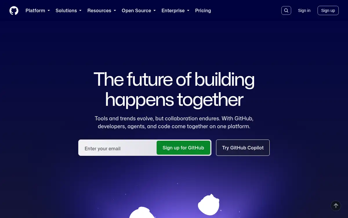 Final screenshot of https://github.com