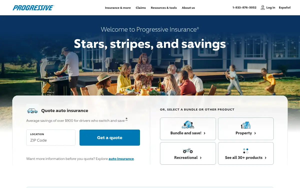 www.progressive.com screenshot