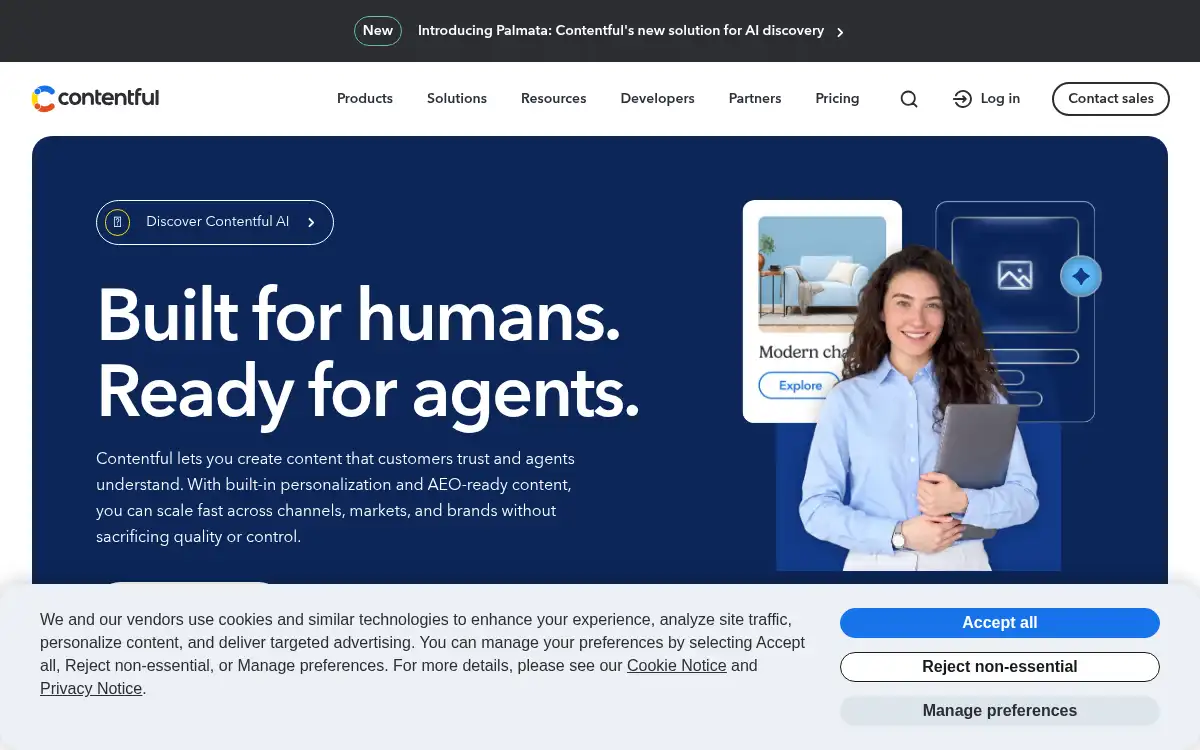 Final screenshot of https://www.contentful.com