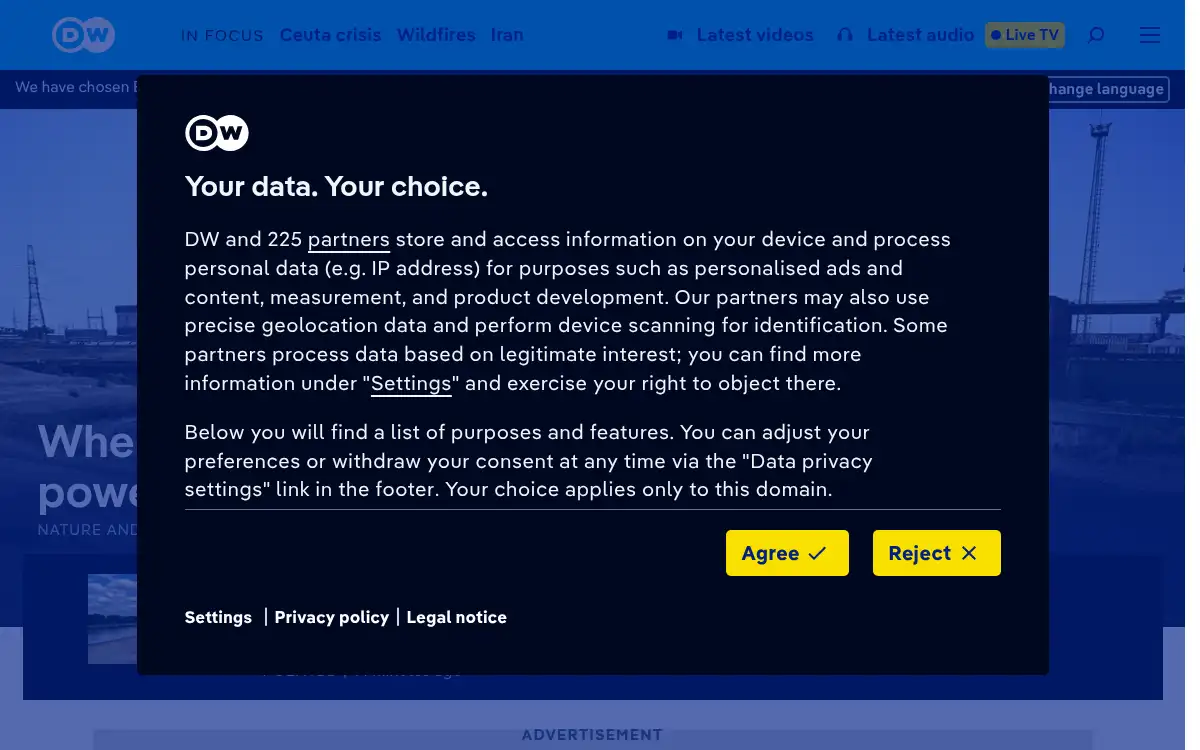 Final screenshot of https://www.dw.com