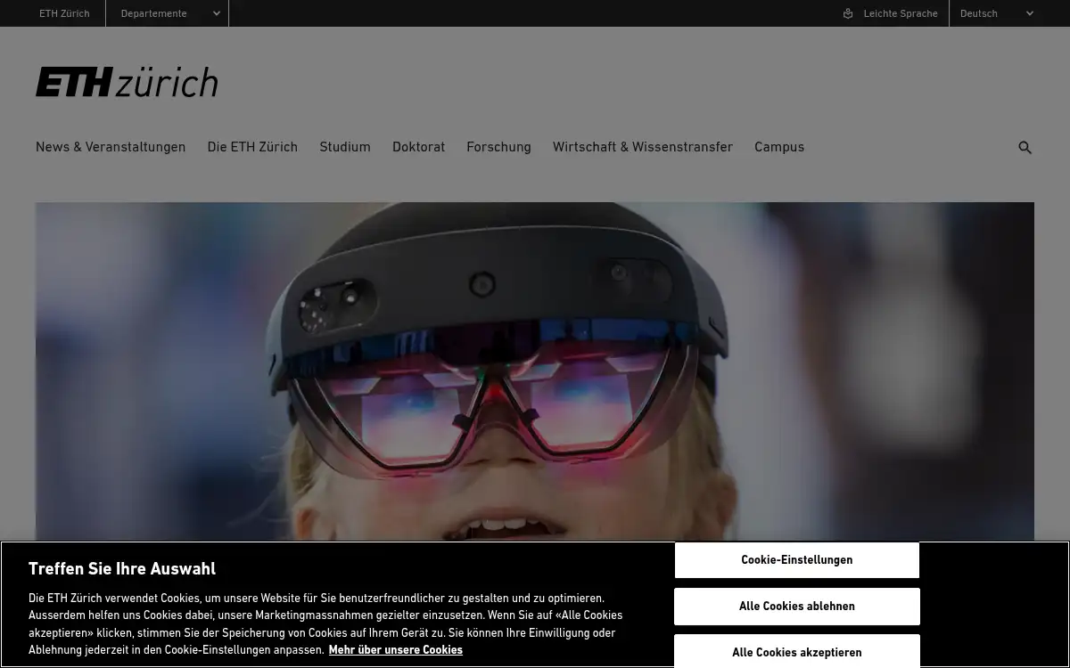 Final screenshot of https://www.ethz.ch