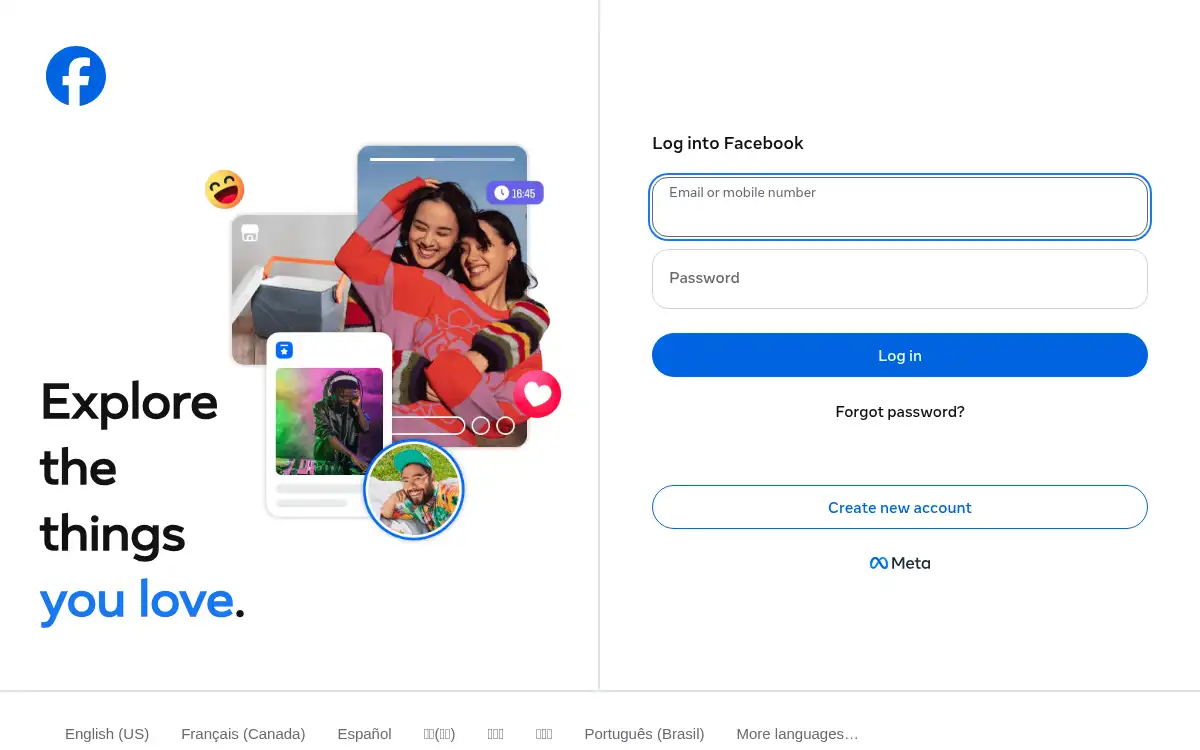 Final screenshot of https://www.facebook.com/
