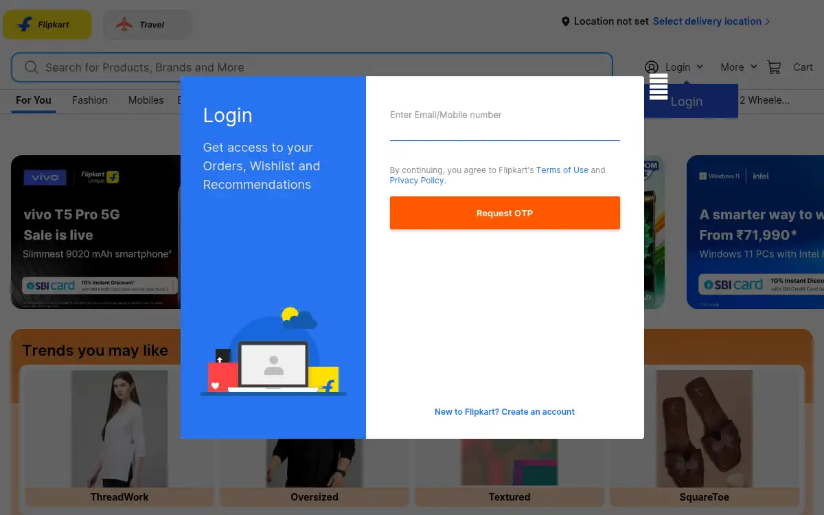 Final screenshot of https://www.flipkart.com