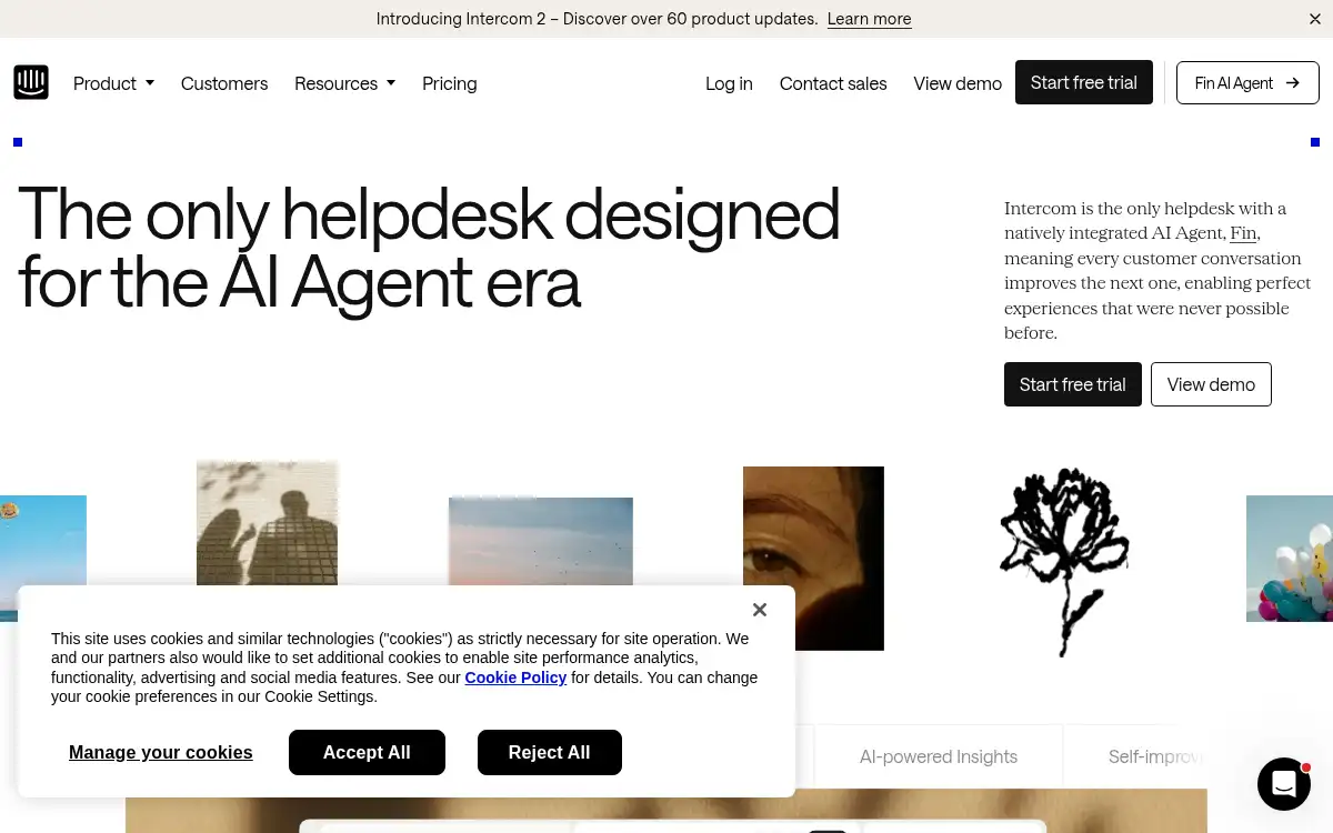 Final screenshot of https://www.intercom.com