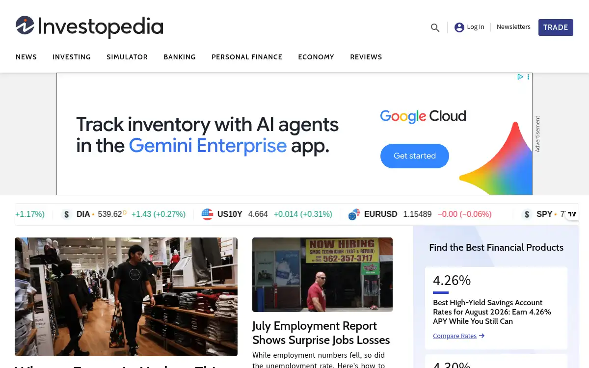 Final screenshot of https://www.investopedia.com