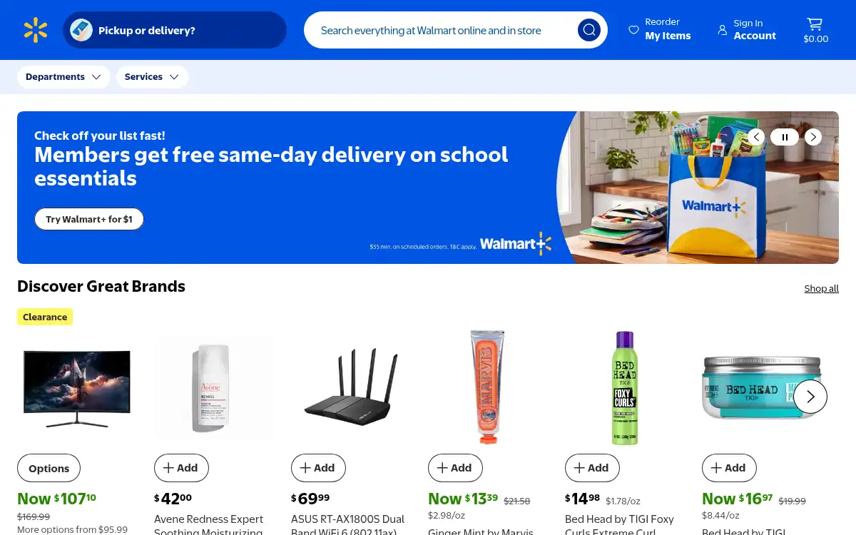 www.walmart.com screenshot