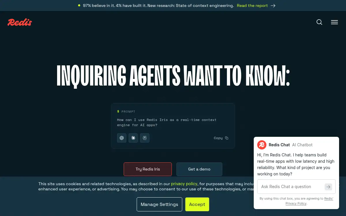 www.redis.io screenshot