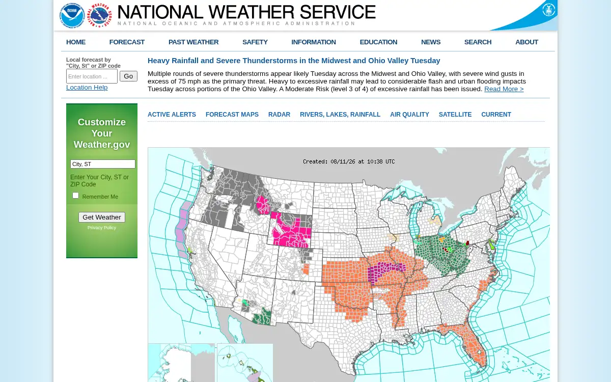www.weather.gov screenshot