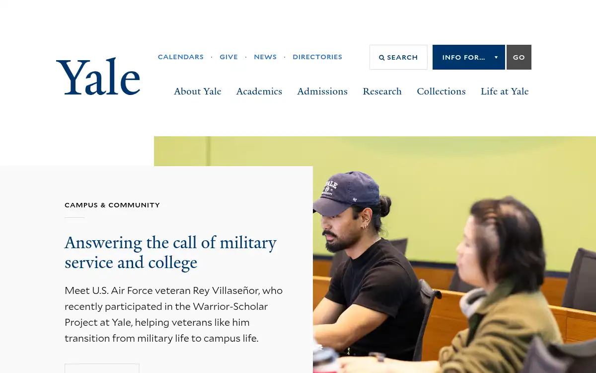 www.yale.edu screenshot