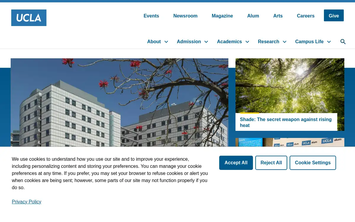 www.ucla.edu screenshot