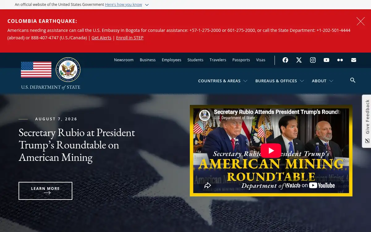 www.state.gov screenshot