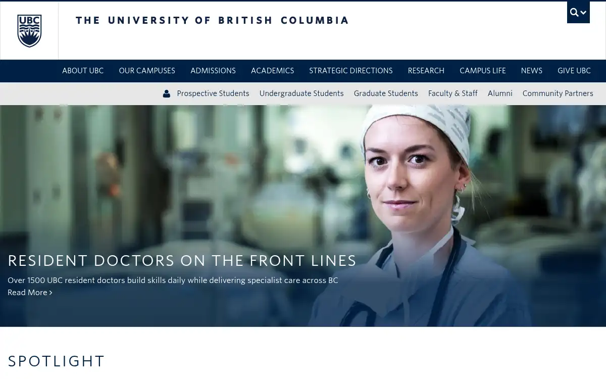 www.ubc.ca screenshot
