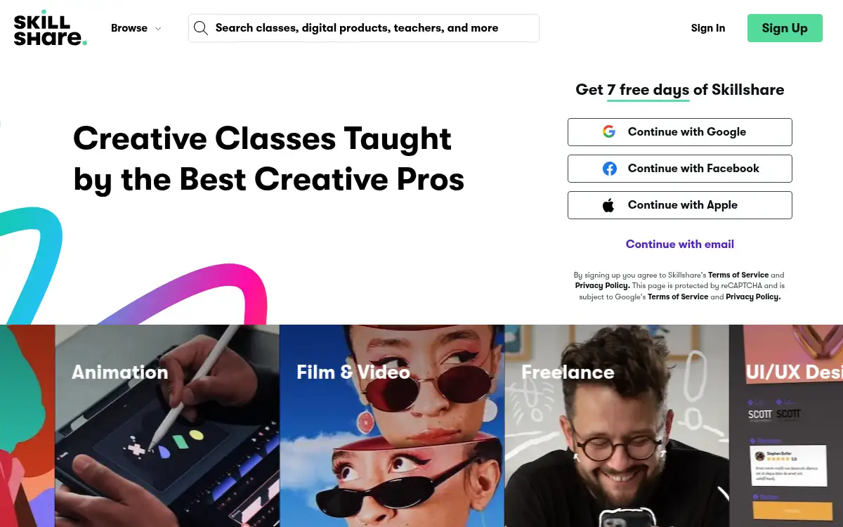 www.skillshare.com screenshot