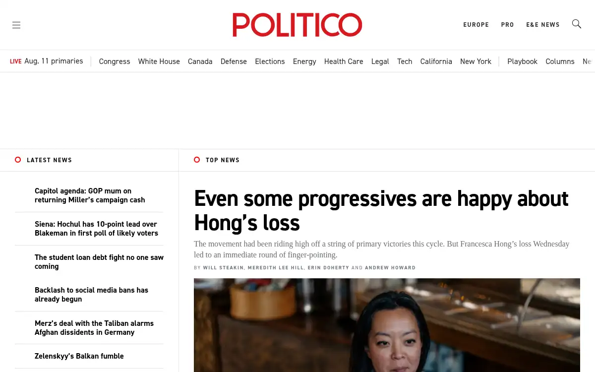 www.politico.com screenshot