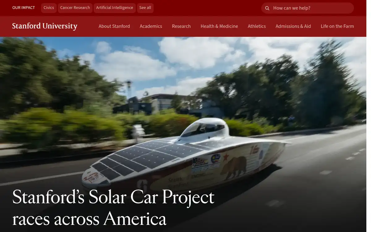 www.stanford.edu screenshot