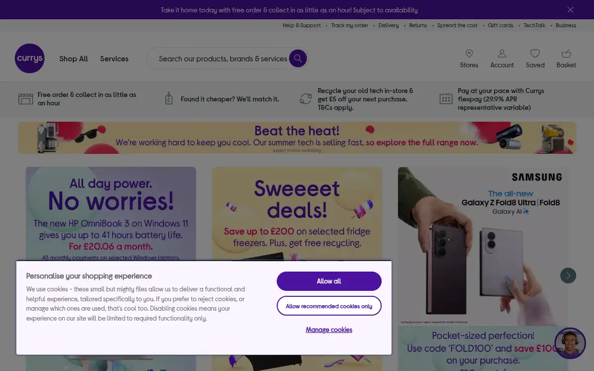 currys.co.uk screenshot