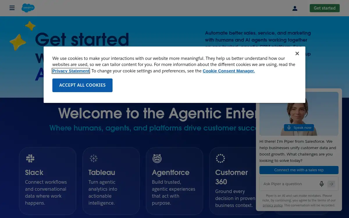 www.salesforce.com screenshot