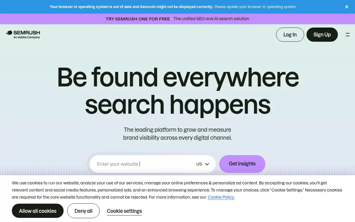 www.semrush.com screenshot