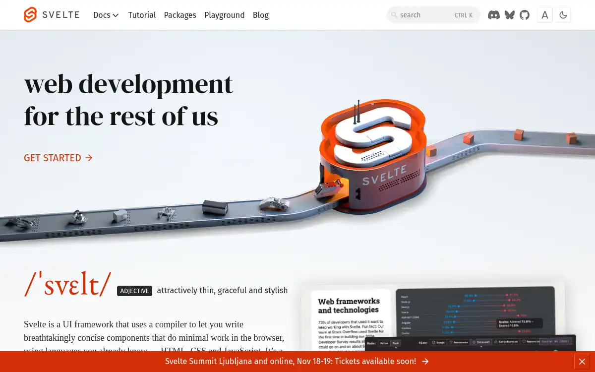 www.svelte.dev screenshot