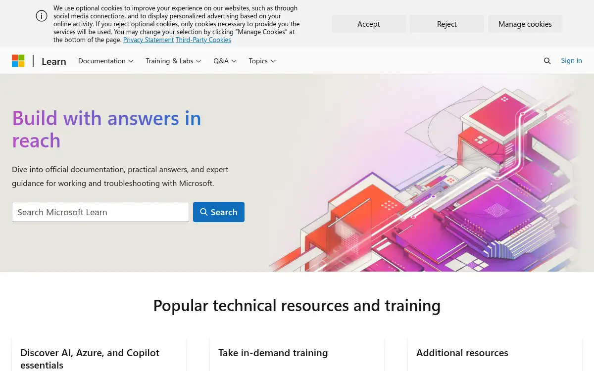 learn.microsoft.com screenshot