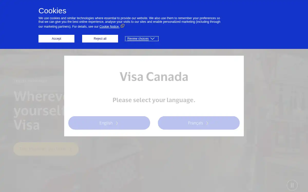 www.visa.com screenshot