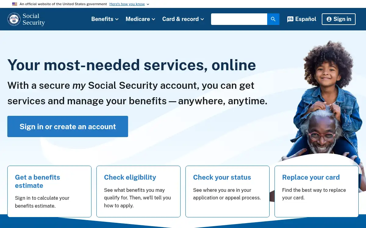www.ssa.gov screenshot