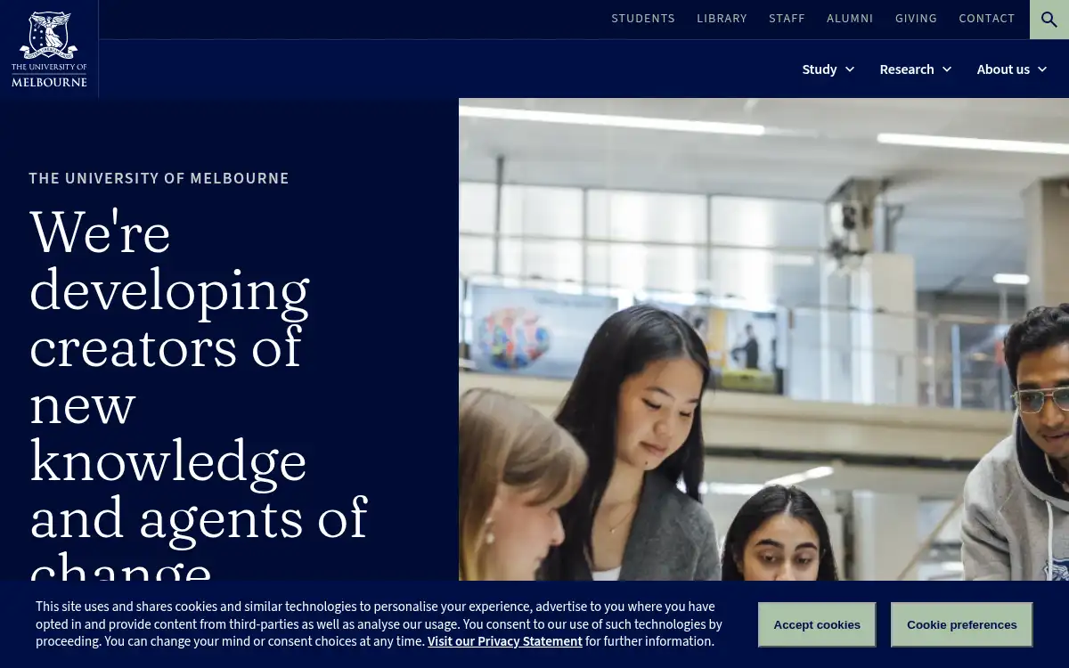 unimelb.edu.au screenshot