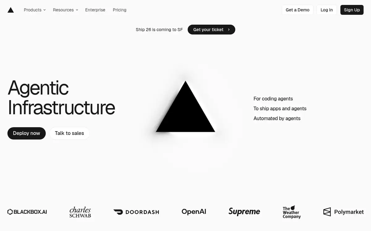 vercel.com screenshot
