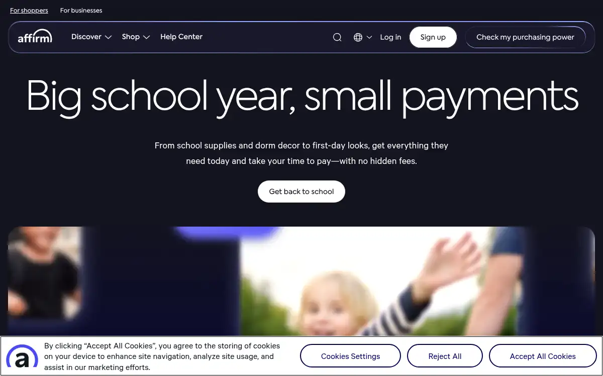 www.affirm.com screenshot