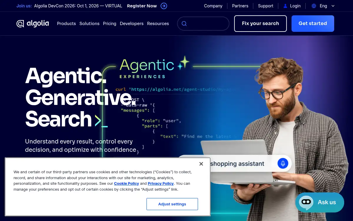 www.algolia.com screenshot