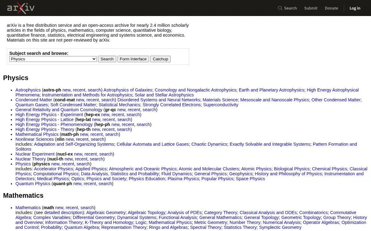 www.arxiv.org screenshot