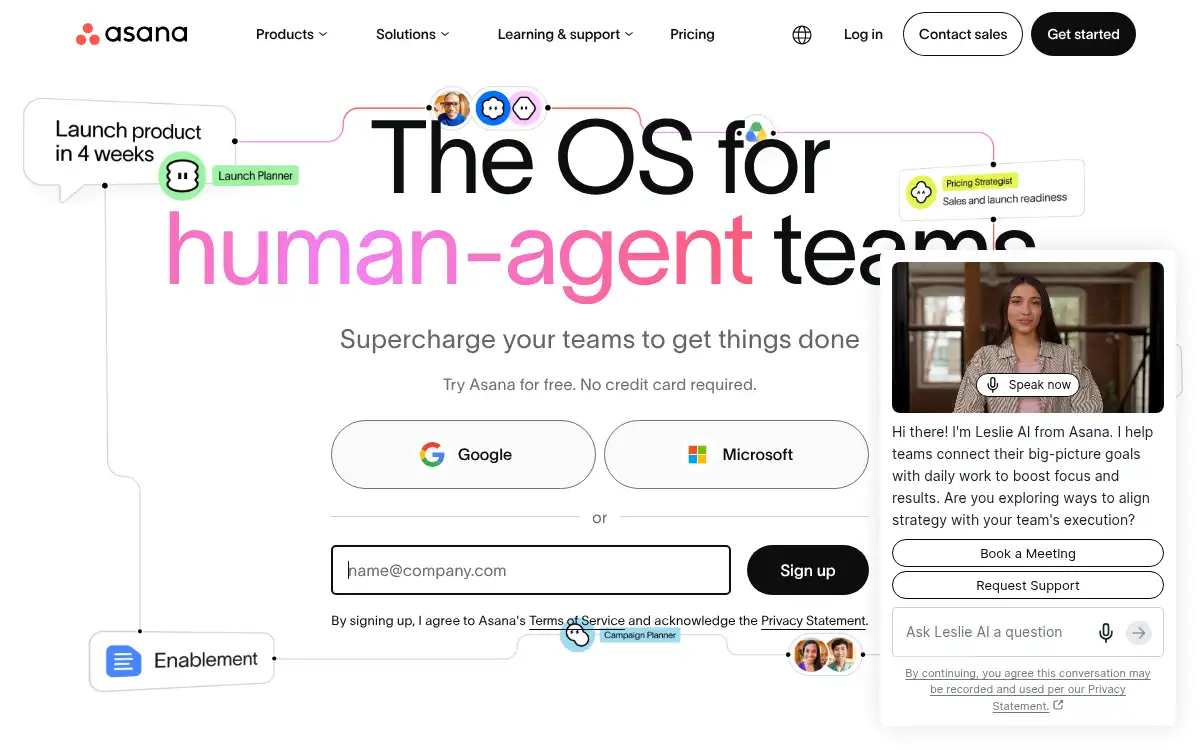www.asana.com screenshot