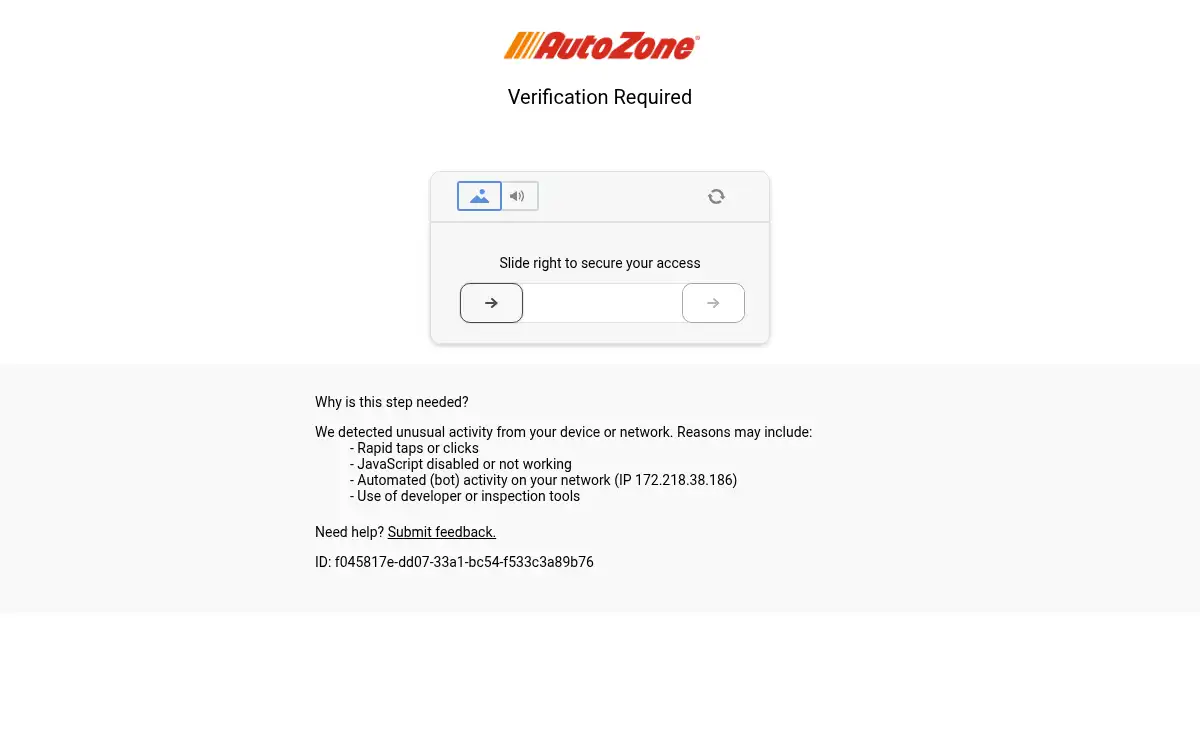 www.autozone.com screenshot
