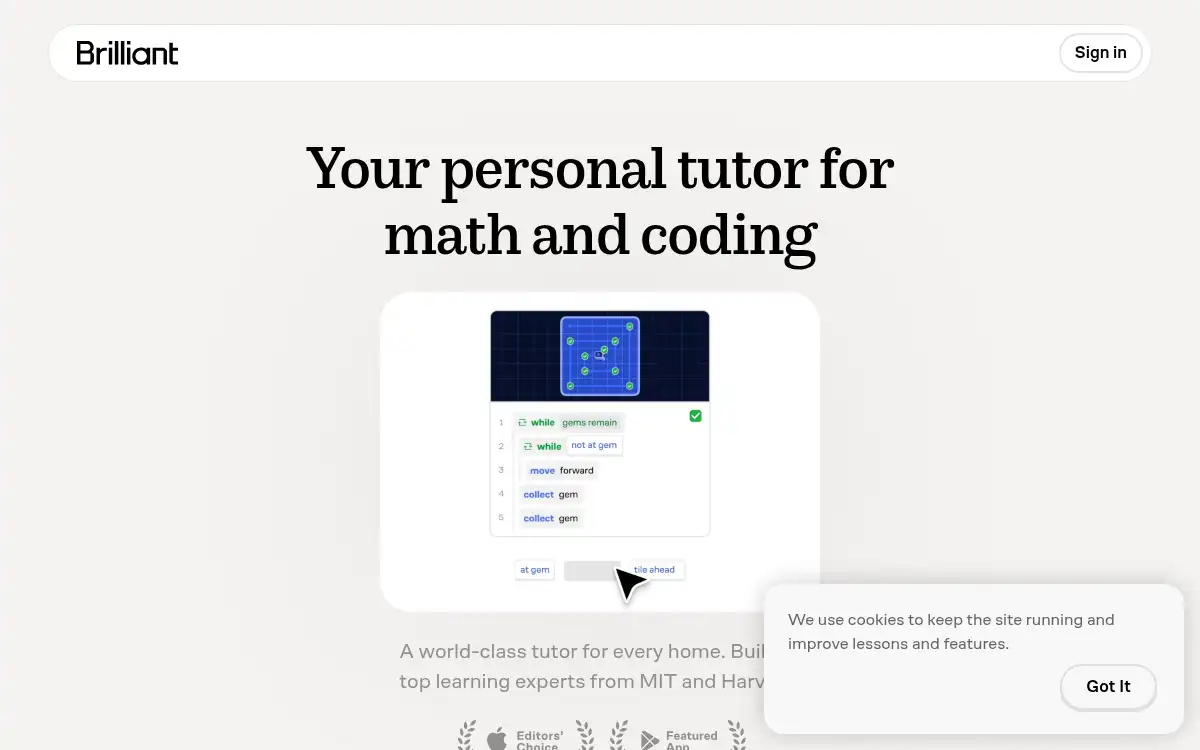 www.brilliant.org screenshot