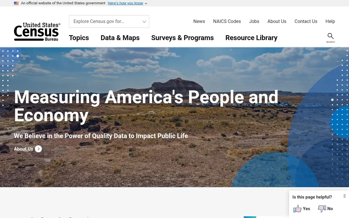 www.census.gov screenshot