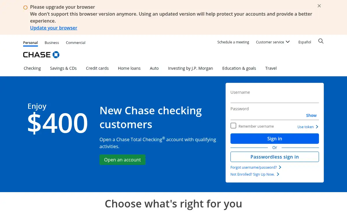 www.chase.com screenshot