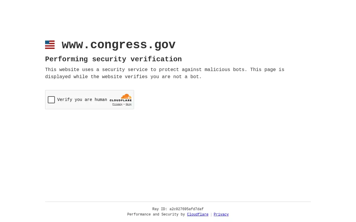 www.congress.gov screenshot