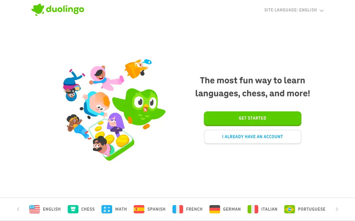 www.duolingo.com screenshot