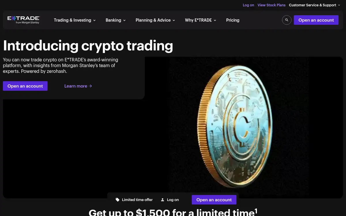 www.etrade.com screenshot