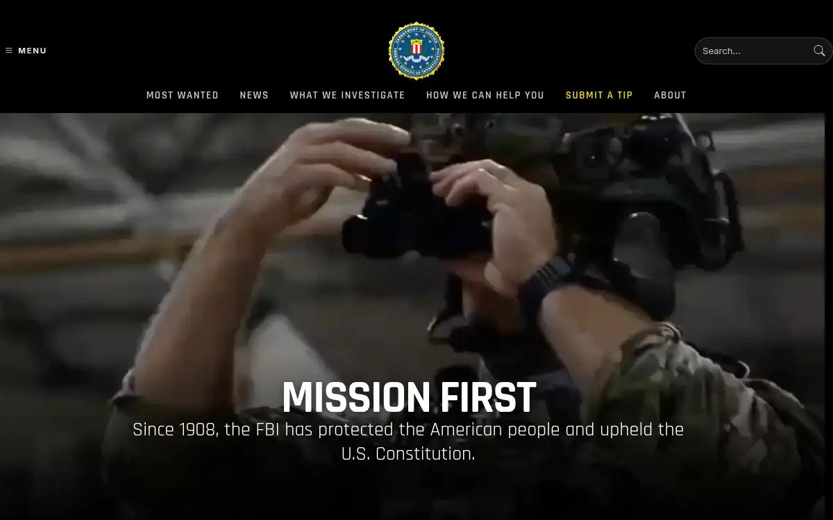 www.fbi.gov screenshot
