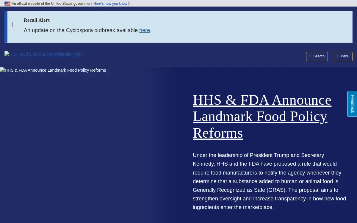 www.fda.gov screenshot